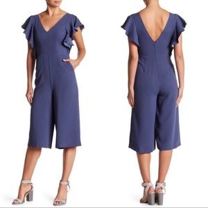 BCBGENERATION Ruffle V Neck Jumpsuit 8 NWOT Tags were removed but never worn.